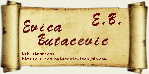 Evica Butačević vizit kartica